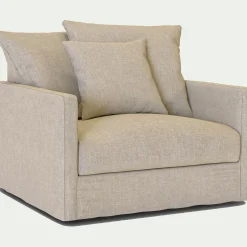 Fauteuil en tissu - beige alpilles