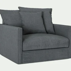 Fauteuil en tissu - gris ardoise