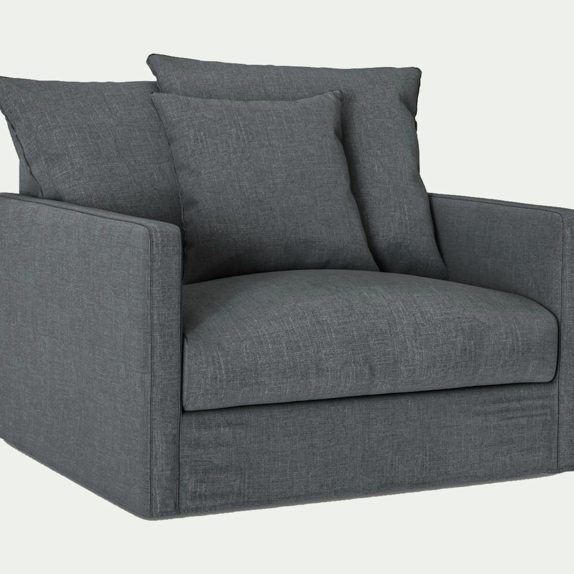 Fauteuil en tissu - gris ardoise
