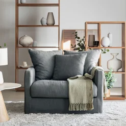 Fauteuil en tissu - gris ardoise