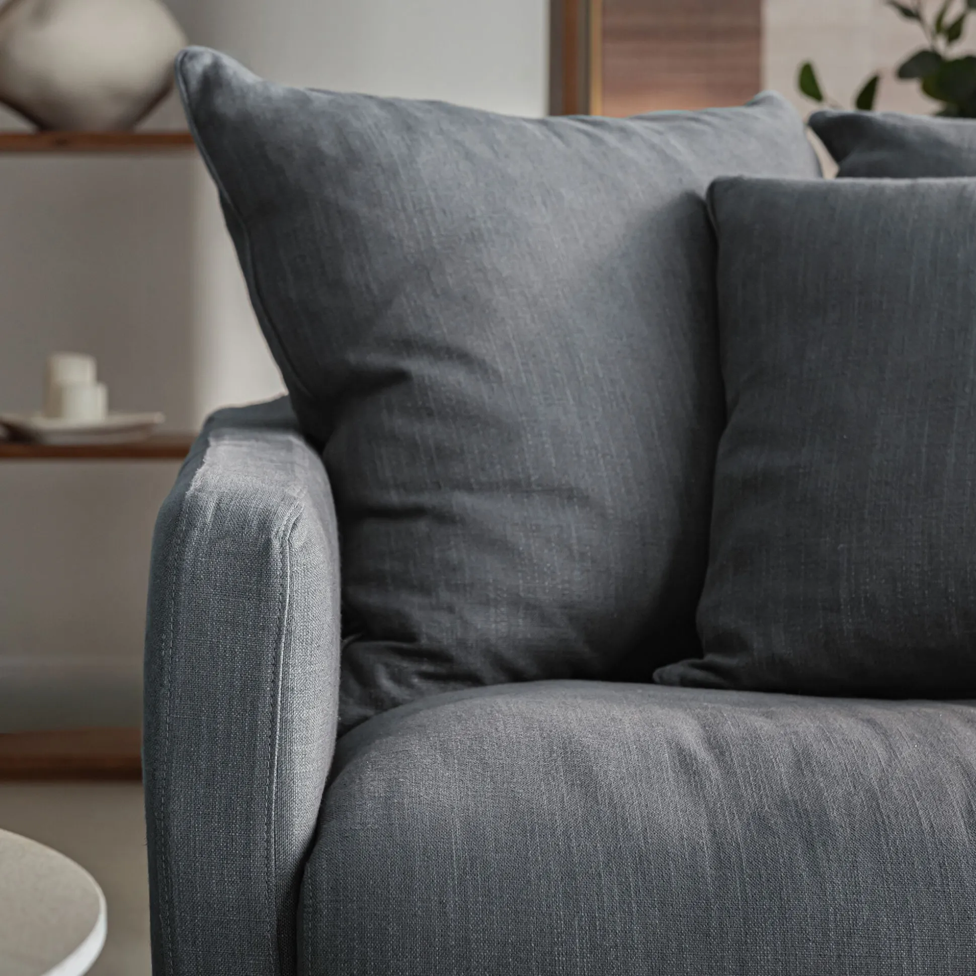 Fauteuil en tissu - gris ardoise