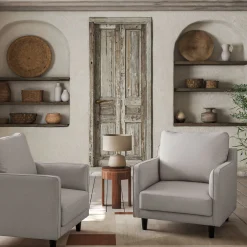 Fauteuil en tissu - gris borie