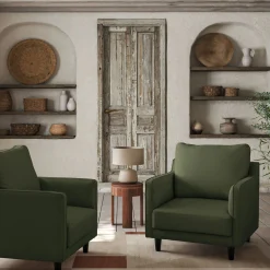 Fauteuil en tissu - vert cèdre