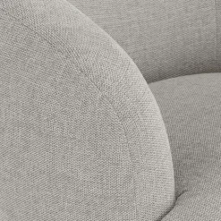 Fauteuil en tissu avec piétement en acier - gris borie