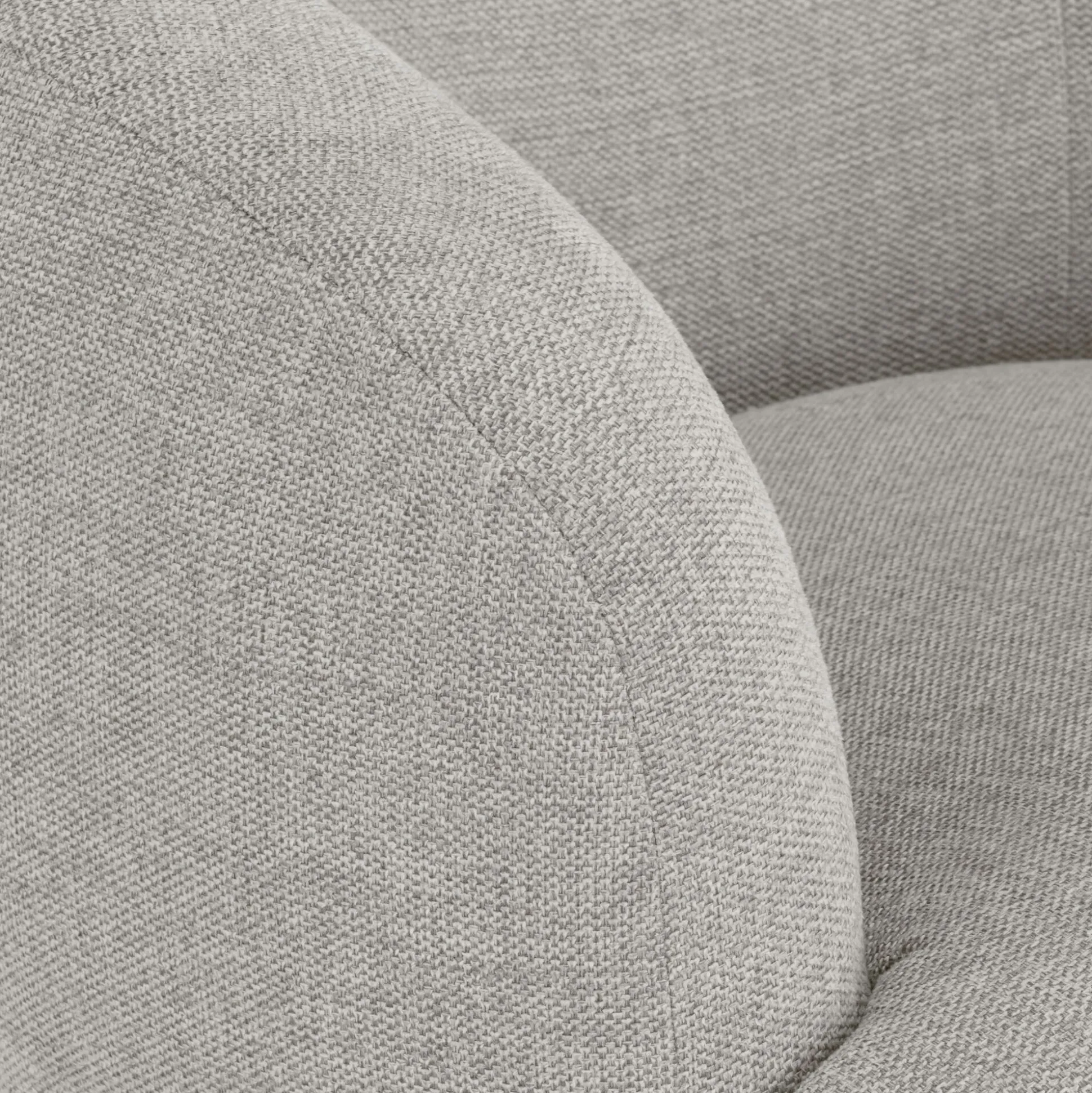 Fauteuil en tissu avec piétement en acier - gris borie