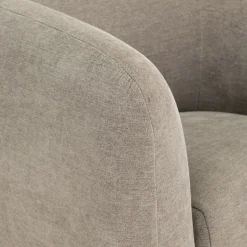 Fauteuil en tissu avec pieds en acier - gris restanque