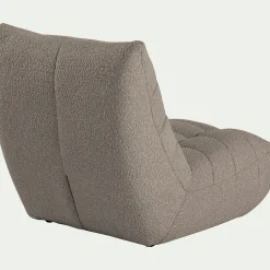 Fauteuil en tissu bouclette - gris clair