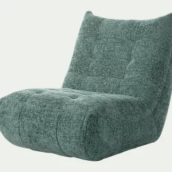 Fauteuil en tissu chenille - bleu calaluna