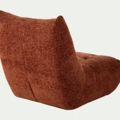 Fauteuil en tissu chenille - brun rustrel