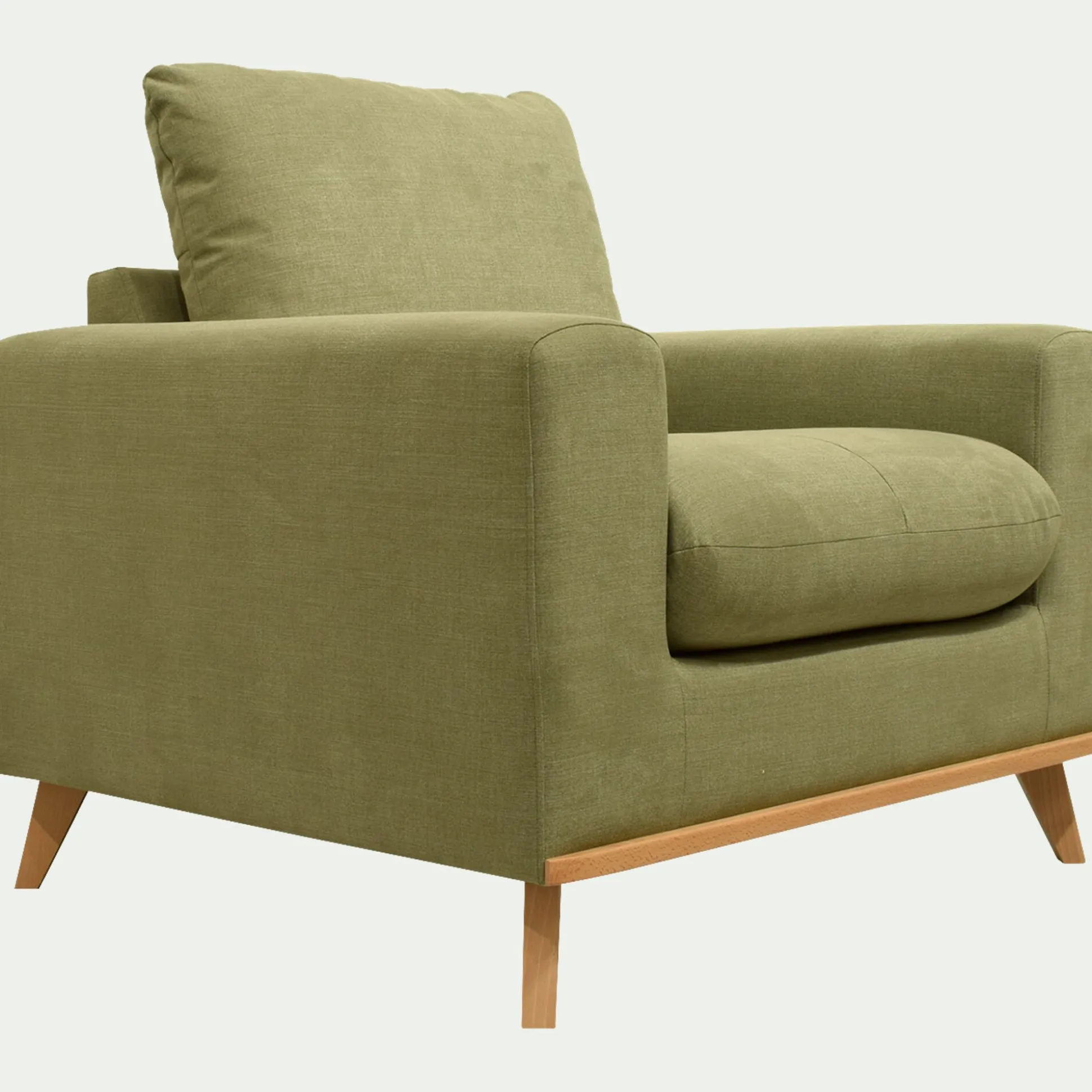 Fauteuil en tissu cosmo - vert kaki