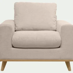 Fauteuil en tissu crown - beige roucas
