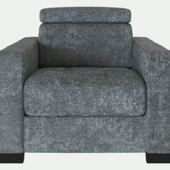 Fauteuil en tissu Genesis - gris ardoise