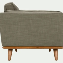 Fauteuil en tissu kaki cèdre