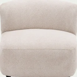 Fauteuil en tissu Raven - blanc écru