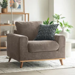 Fauteuil en tissu storm - taupe