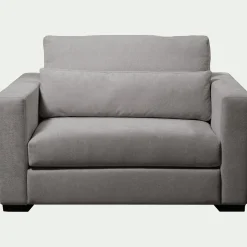 Fauteuil fixe en tissu Bloq - gris