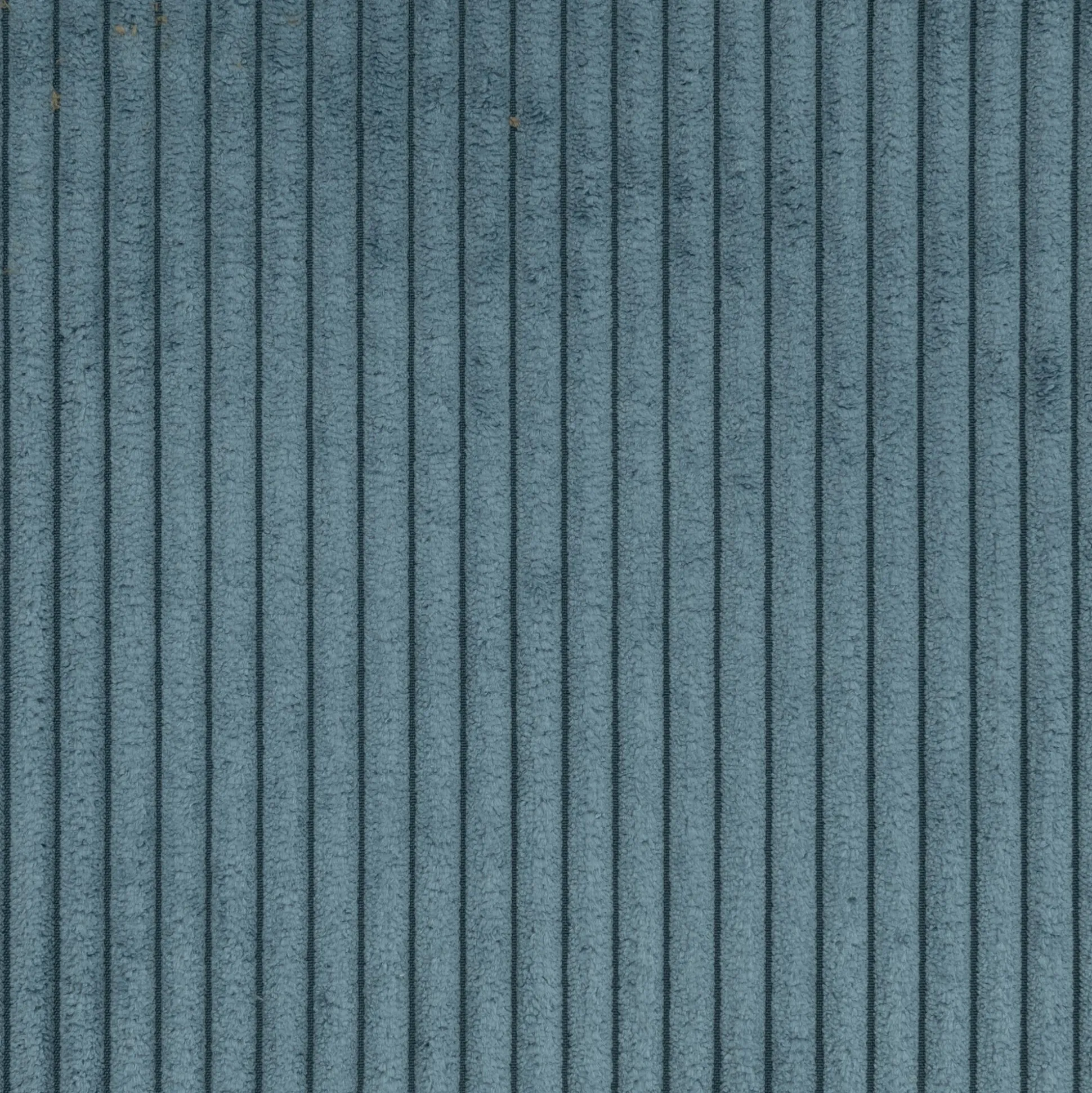 Fauteuil fixe en velours côtelé - bleu