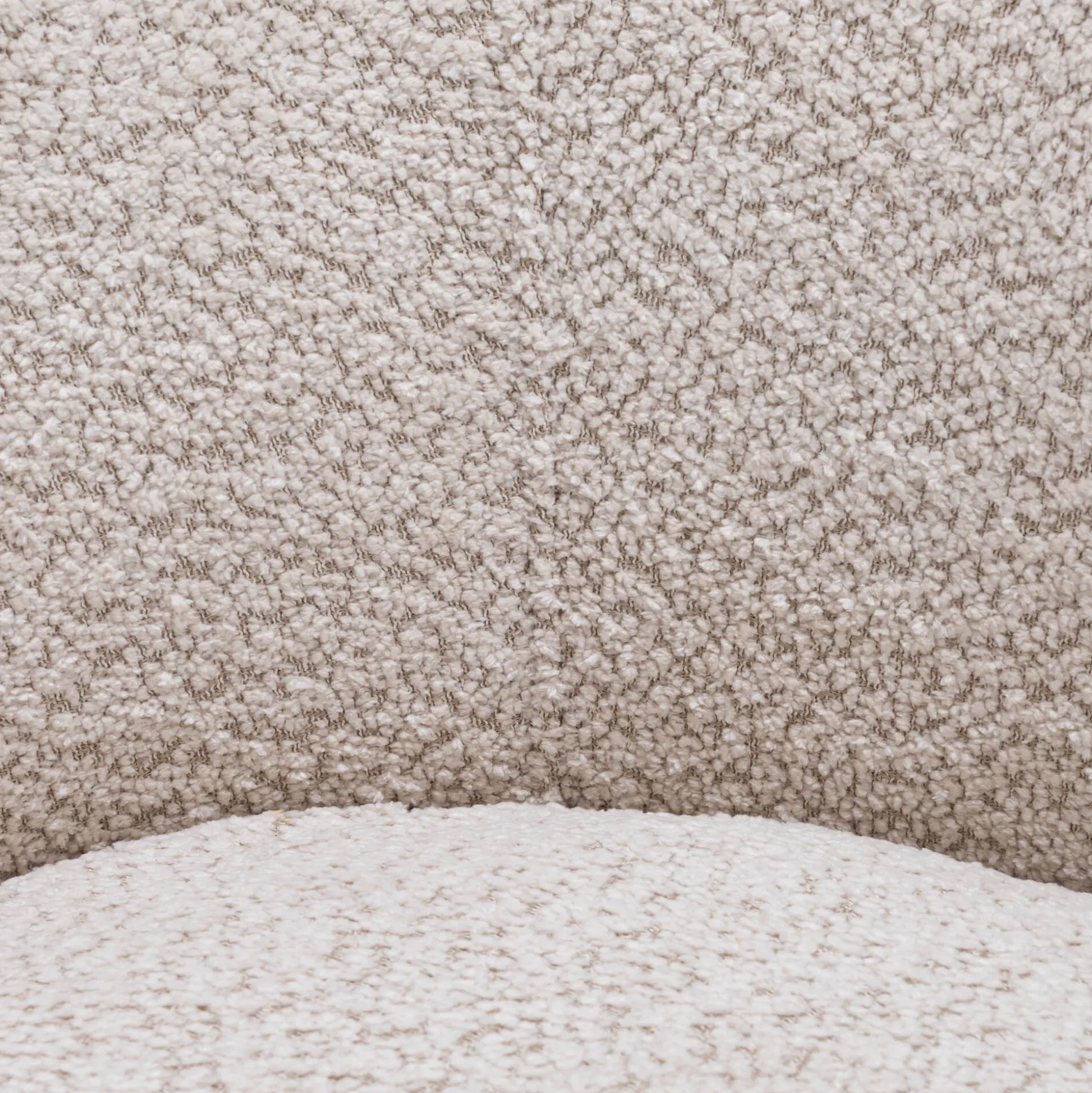 Fauteuil pivotant en tissu bouclette - beige