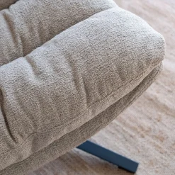 Fauteuil pivotant en tissu - taupe