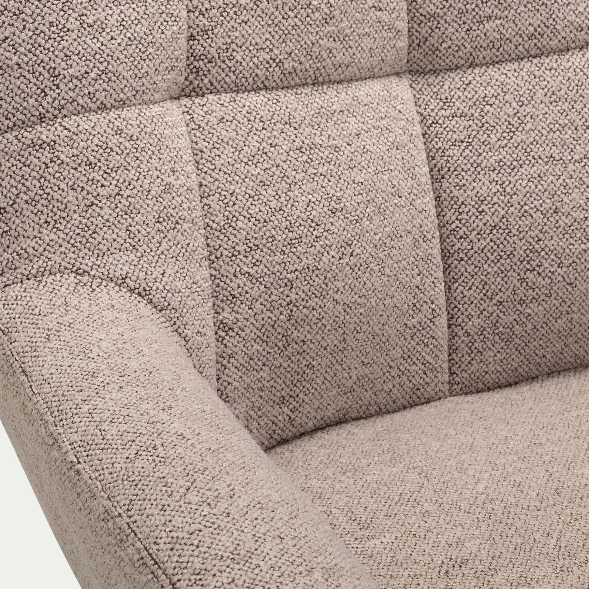 Fauteuil pivotant en tissu boulette - beige