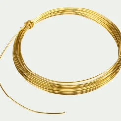 Fil en aluminium 5m - doré métallisé
