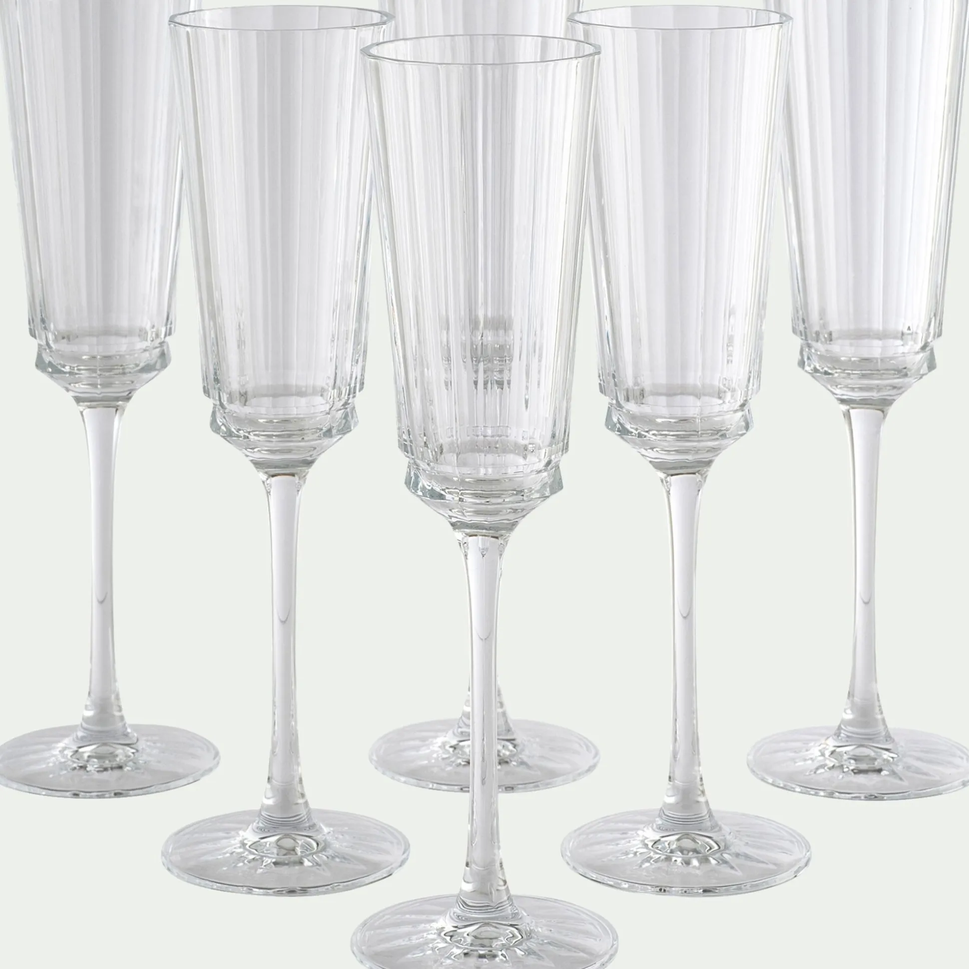 Flûte à champagne en cristallin 17cl - transparent