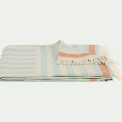 Fouta de plage 180x100cm - bleu