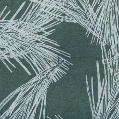 Galette de chaise de jardin en tissu déperlant motifs pins d'Alep - vert cèdre