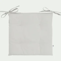 Galette de chaise de jardin en coton déperlant bicolore - vert