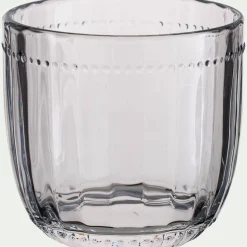 Gobelet à relief en verre 33cl - transparent