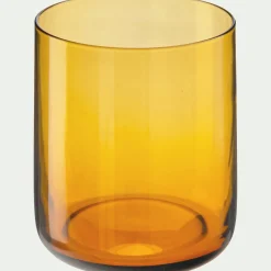 Gobelet bas en verre sodo-calcique 28cl - jaune