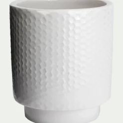 Gobelet en céramique H9,5cm - blanc ventoux