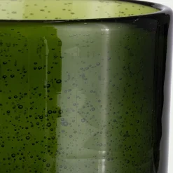 Gobelet en verre bullé 26cl - vert avocado