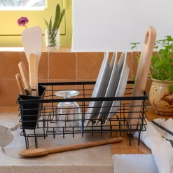 Égouttoir en métal noir