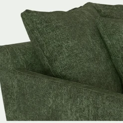 Grand fauteuil fixe en tissu genesis - vert cèdre