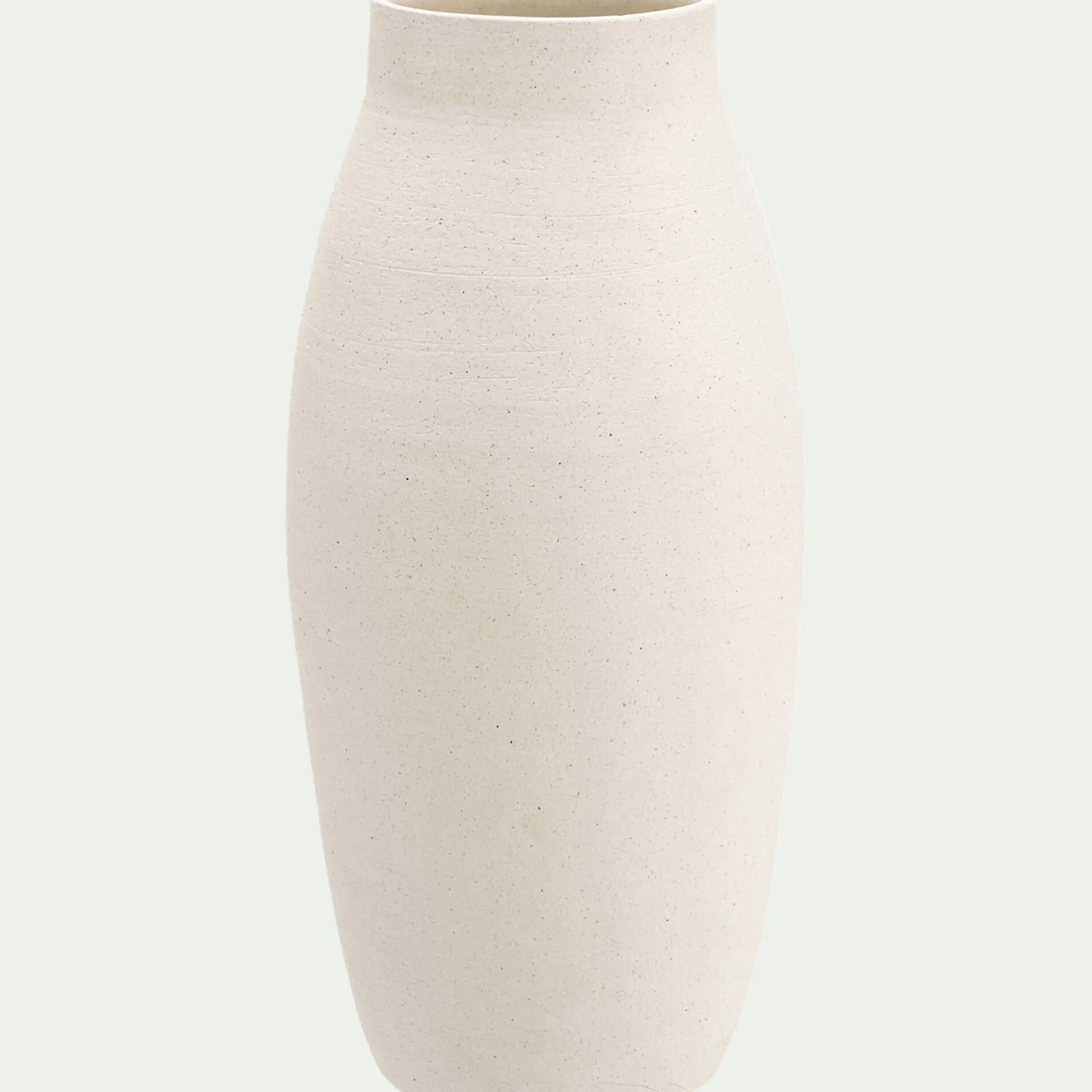 Grand vase en grès moucheté H45cm - blanc