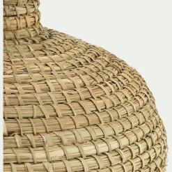 Grand vase en jonc de mer tressé H33cm - naturel
