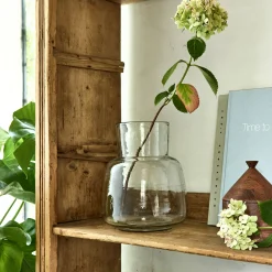 Grand vase en verre trouble D20xH24cm - transparent