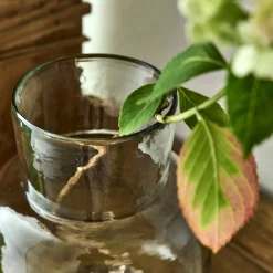 Grand vase en verre trouble D20xH24cm - transparent