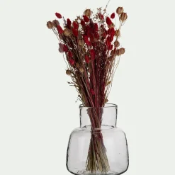 Grand vase en verre trouble D20xH24cm - transparent