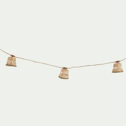 Guirlande lumineuse solaire naturelle 8m - beige