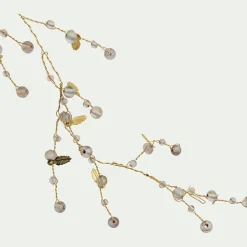 Gurilande de Noël en fer et en verre L183cm - doré