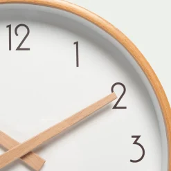 Horloge en bois de hêtre D26cm - naturel