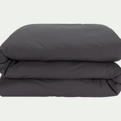 Housse de couette en coton 140x200cm - gris ardoise