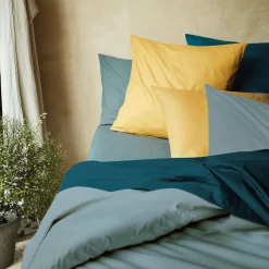 Housse de couette en coton 140x200cm - bleu calaluna