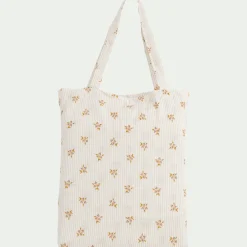 Housse de couette en lin et coton motif argan 240x220cm - jaune