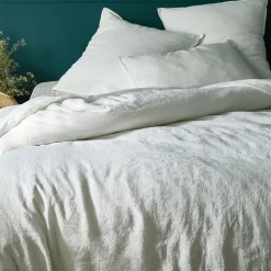 Housse de couette en lin lavé 240x220cm - blanc capelan
