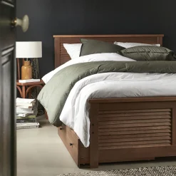 Housse de couette en percale de coton 240x220cm - vert cèdre