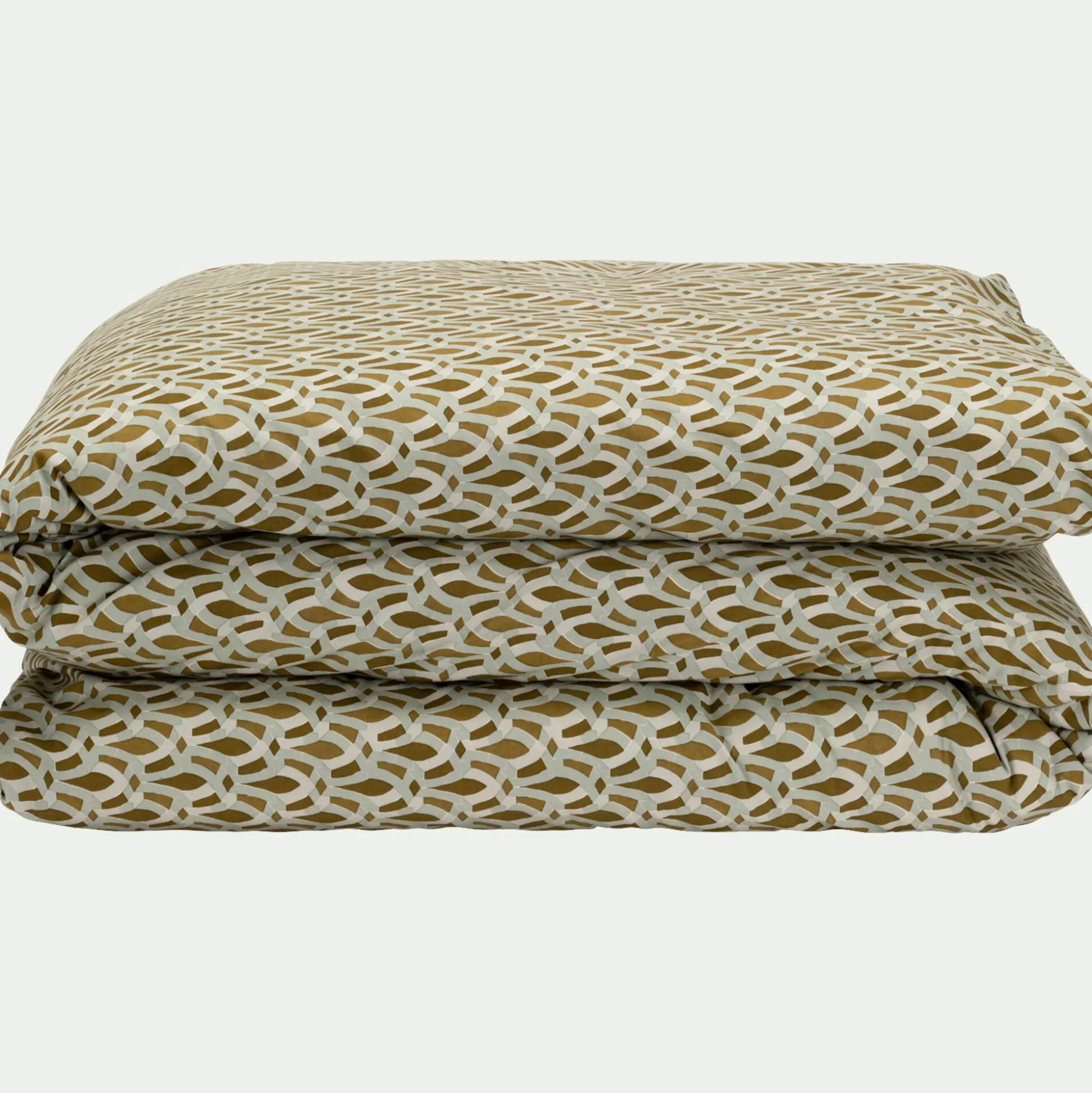 Housse de couette en percale de coton 240x220cm - brun