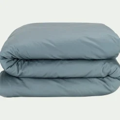 Housse de couette en satin lavé 240x220cm - bleu orage